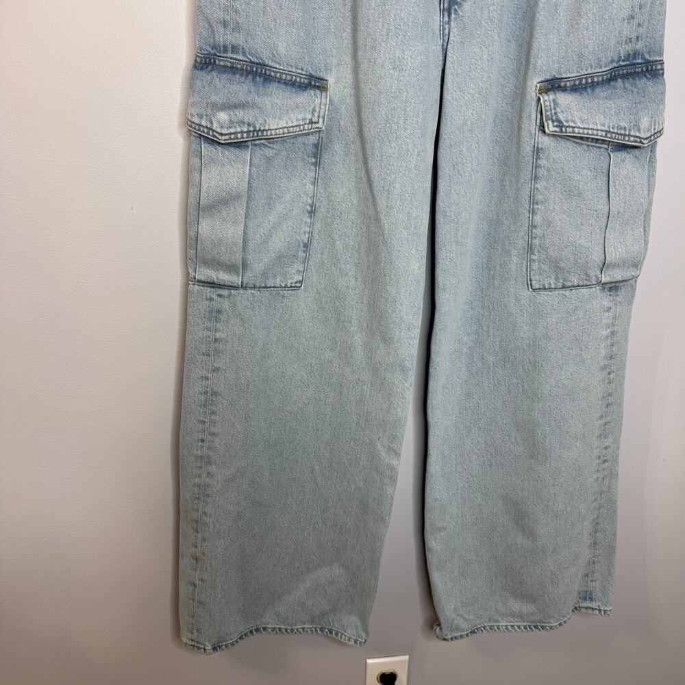 AGOLDE Wide-leg Stonewashed High Rise Jeans Cargo Relaxed Women's 30 - Picture 7 of 14
